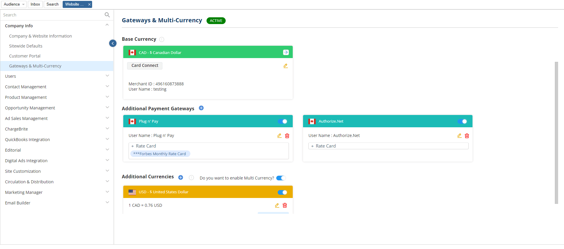 Magazine manager Quickbooks integration